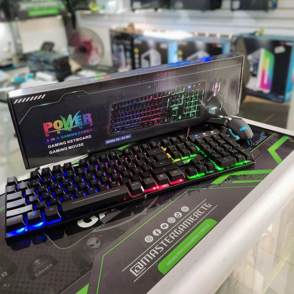 COMBO GAMER POWER GROUP - RGB 2 EN 1 TECLADO Y MOUSE