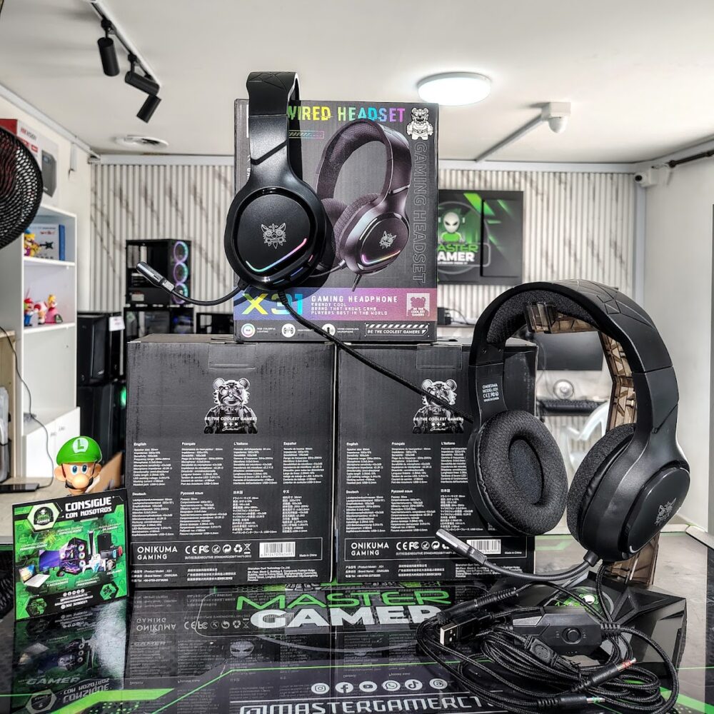 Auriculares Gaming Onikuma X31 Alámbricos con Micrófono | Compatibles con PC, PS4, PS5, Xbox y Móviles