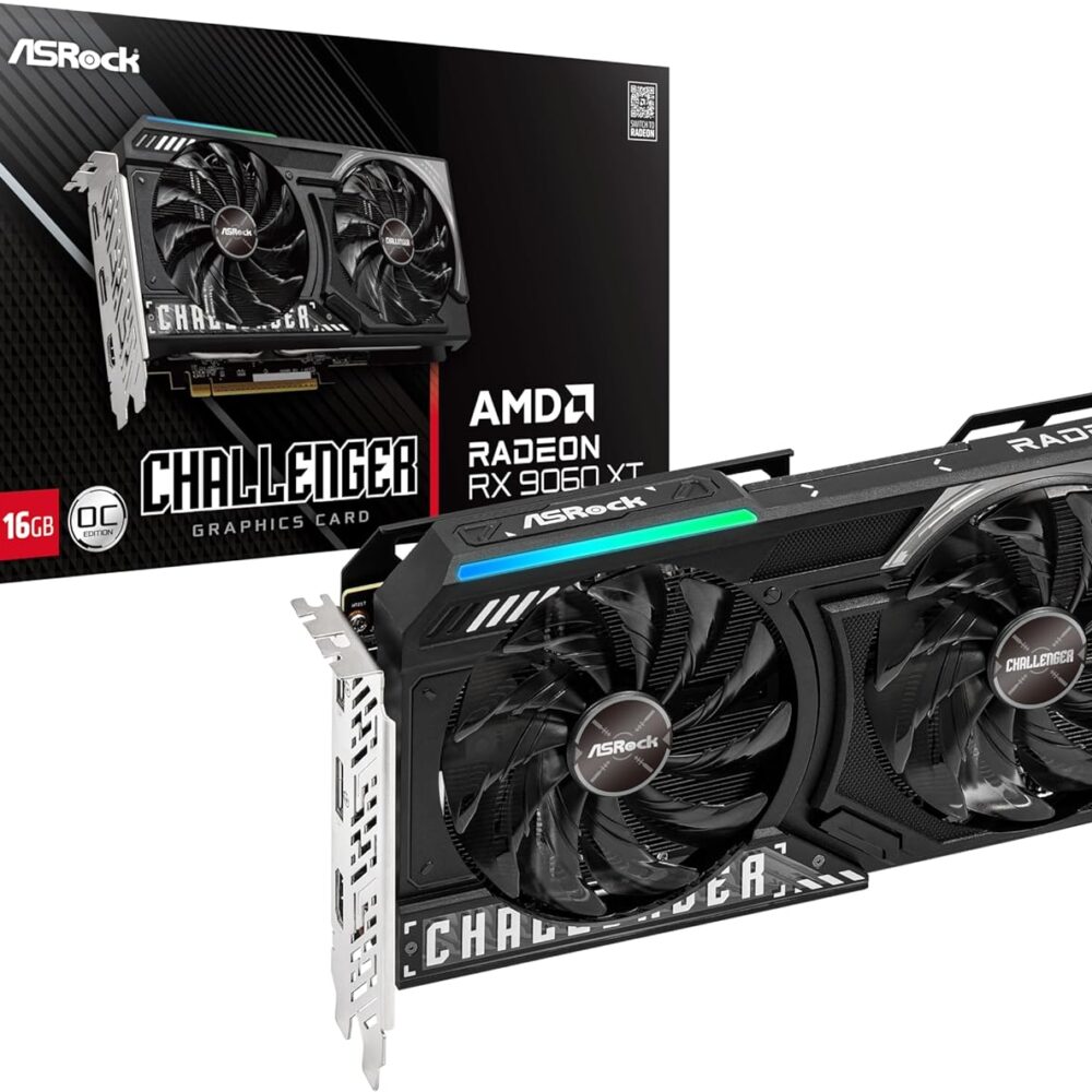 Tarjeta de video ASRock Radeon RX 9060 XT Challenger 16GB