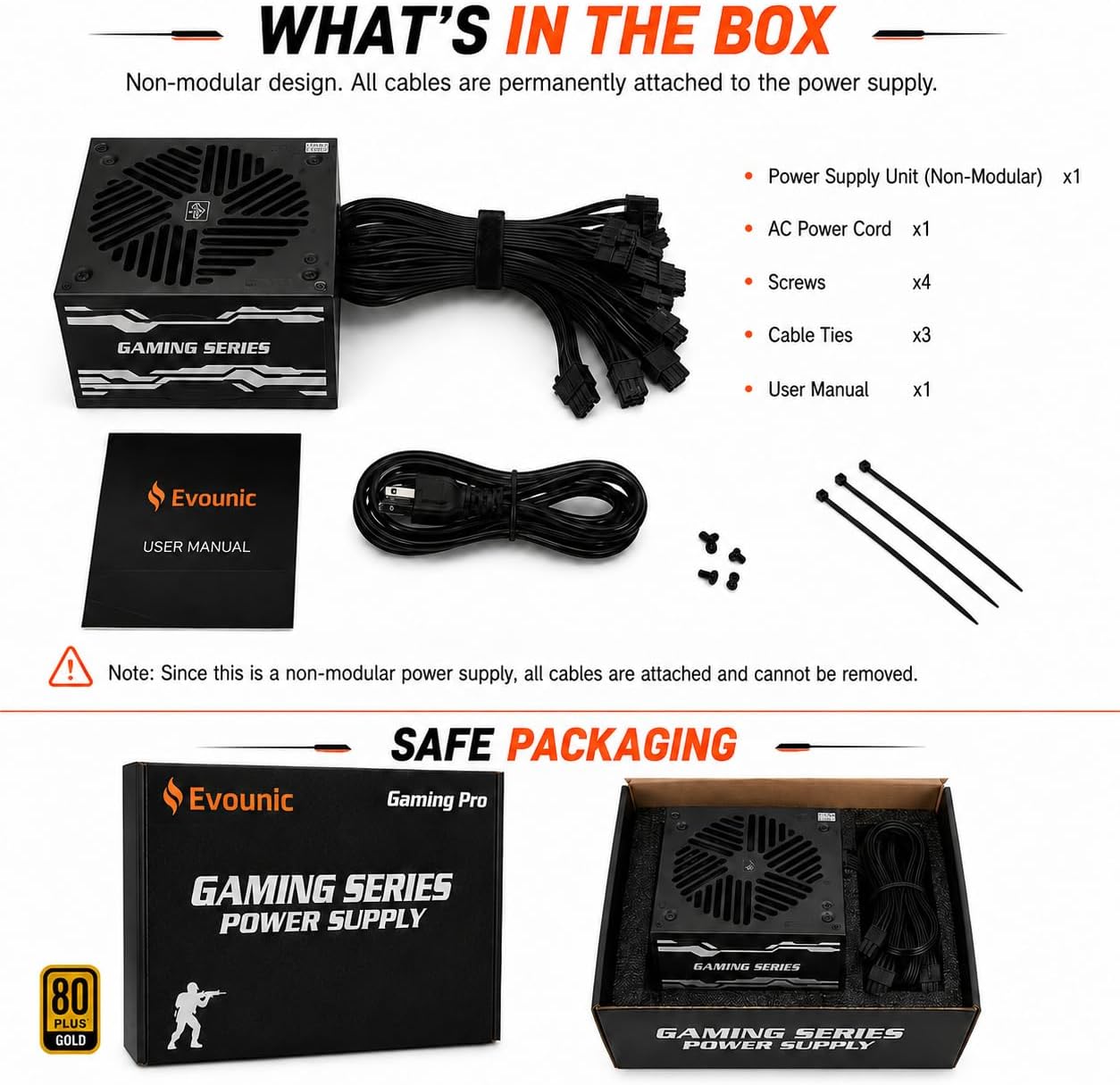 FUENTE DE PODER Real Evounic 650W | Certificada 80 Plus Bronze | ATX | Ventilador 135mm | PCIe 6+2 Pin | DC to DC - Image 2