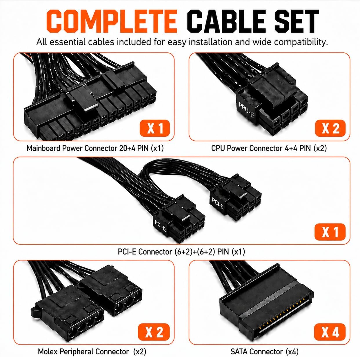 FUENTE DE PODER Real Evounic 650W | Certificada 80 Plus Bronze | ATX | Ventilador 135mm | PCIe 6+2 Pin | DC to DC - Image 3