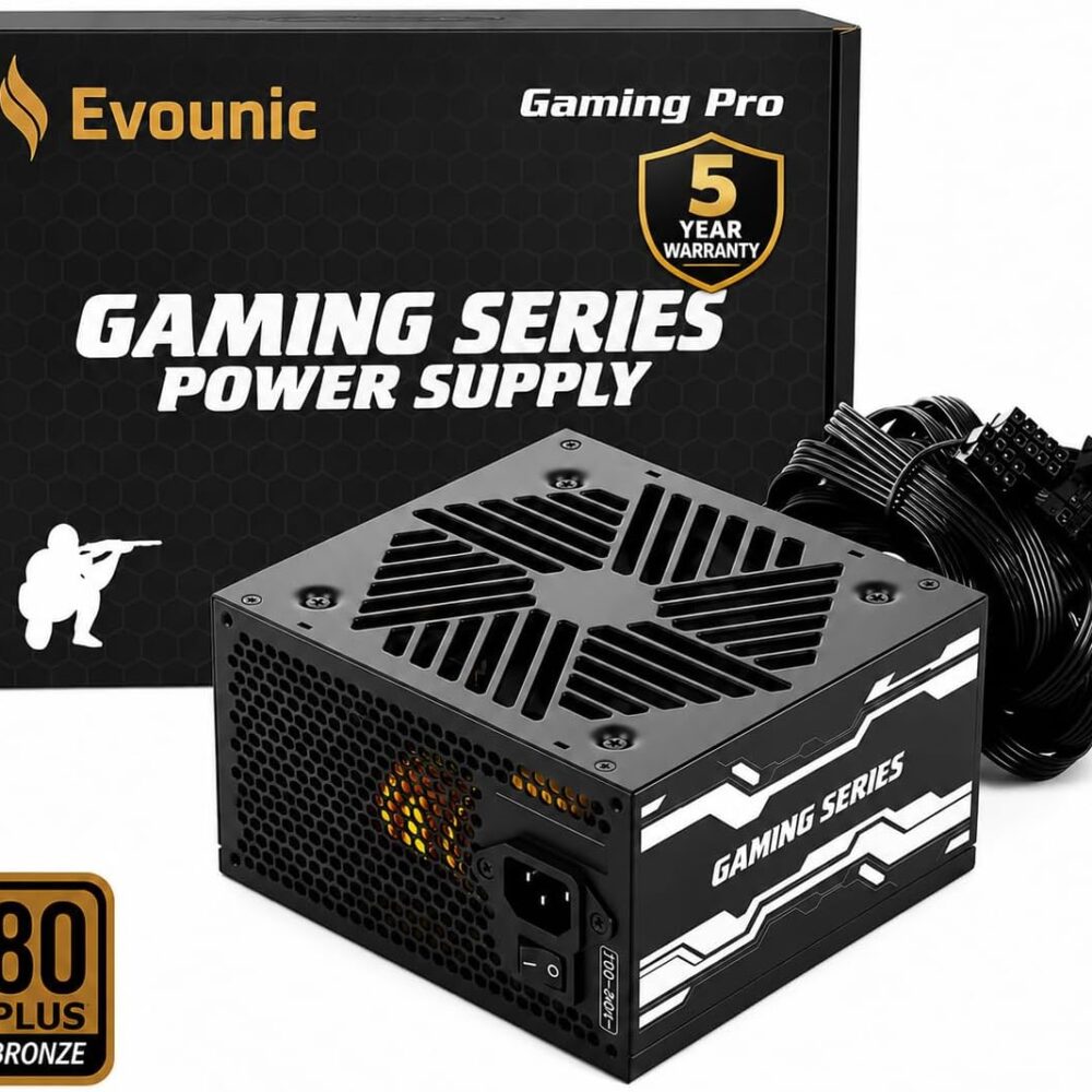 FUENTE DE PODER Real Evounic 650W | Certificada 80 Plus Bronze | ATX | Ventilador 135mm | PCIe 6+2 Pin | DC to DC